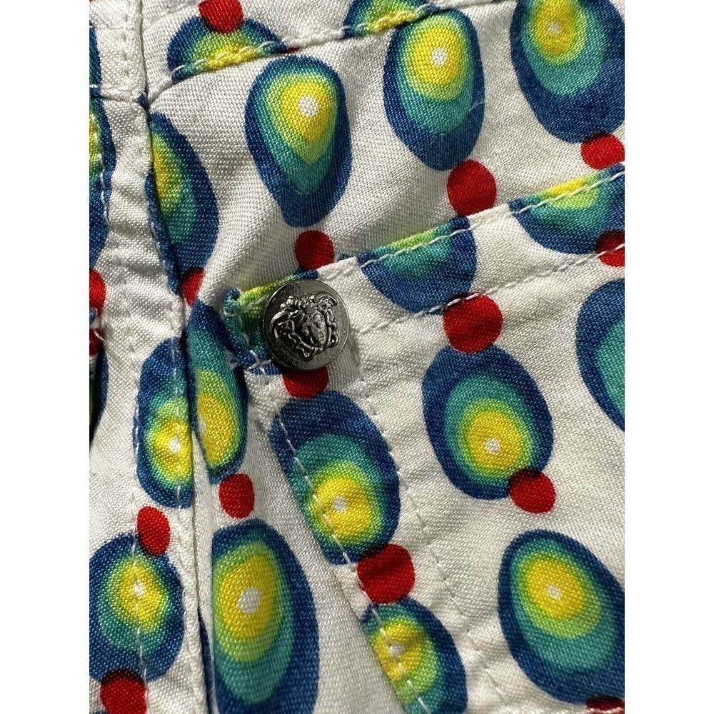 Vtg 90’s Versace Pants Colorful Olive Novelty Disco Atomic Art To Wear S… - Picture 7 of 16